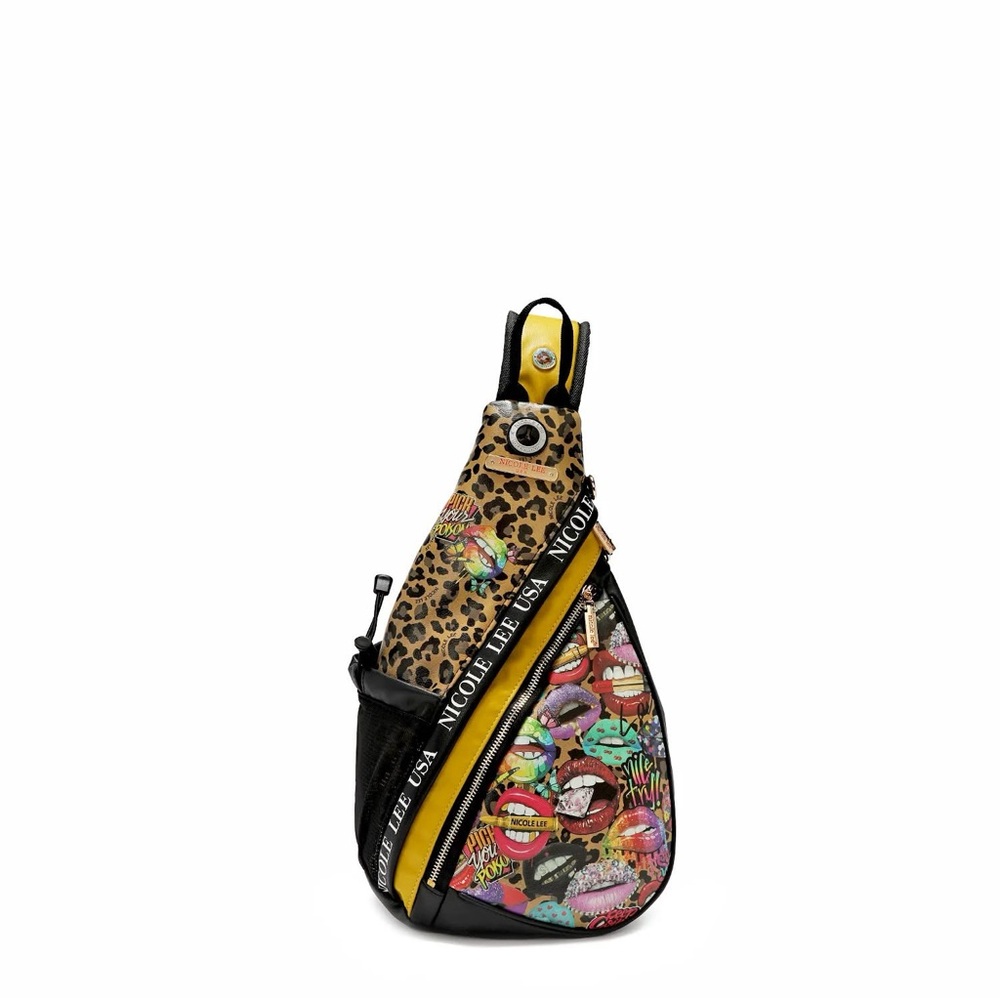 Nicole Lee Leopard and Multicolor Backpack